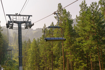 A detachable chairlift or high-speed chairlift is a type of passenger aerial lift. Ski lift in the...