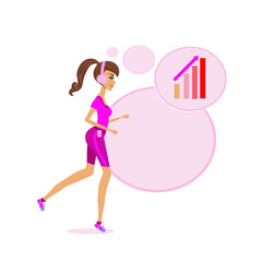 Beautiful Fitness Girl Running - card