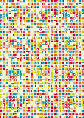 Fototapeta premium Abstract Geometric Pattern generative computational art illustration