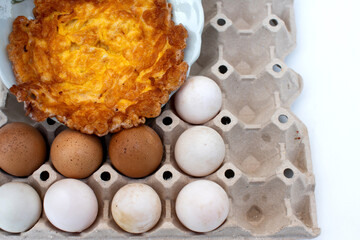 Fried eggs, Thai food made from eggs