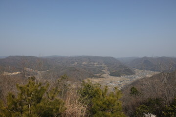 Fototapeta na wymiar 日本の岡山県の和気アルプスの風景