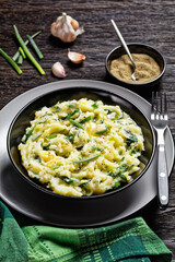 Mashed potato and kale - irish side dish colcannon