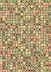 Fototapeta premium Abstract Geometric Pattern generative computational art illustration