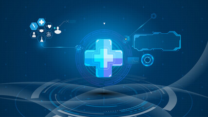 abstract medical health care technology innovation concept background  eps 10 vector