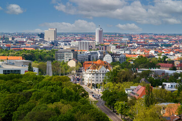 Blick über die Stadt Leipzig