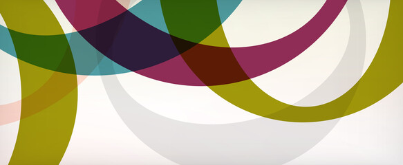 Obraz premium Ring geometric shapes, o letter repetition wallpaper. Abstract background for business or technology presentations, internet posters or web brochure covers