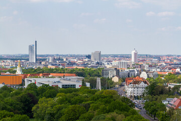 Fototapeta na wymiar Blick über die Stadt Leipzig