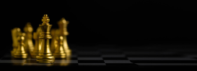 Chess board game for ideas and competition and strategy, business success concept.