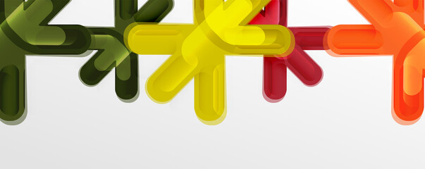 Abstract glossy crosses background for business or technology presentations, internet posters or web brochure covers