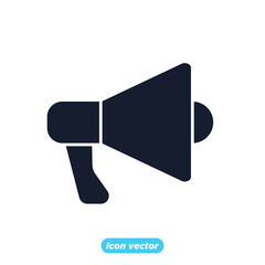 Megaphone icon. Entertainment bullhorn symbol template for graphic and web design collection logo vector illustration