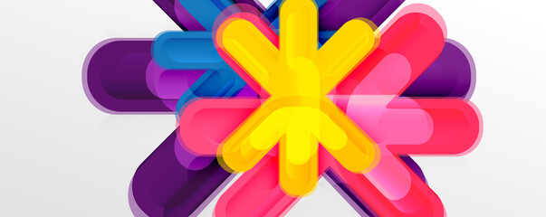 Abstract glossy crosses background for business or technology presentations, internet posters or web brochure covers