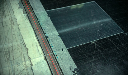 Bending of transparent plastic on a hot string, manufacturing technology in production