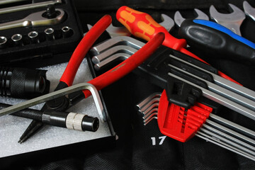 Metal locksmith tools for mechanic work