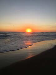 sunset on the beach