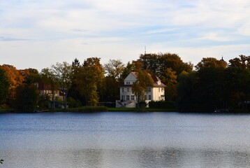 Panorama am Heiligen See im Herbst, Berliner Vorstadt, Potsdam, Brandenburg