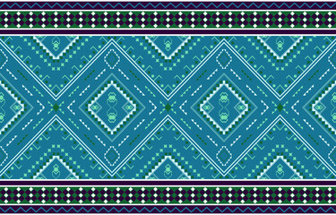 Geometric Ethnic pattern design for background or wallpaper and clothing .