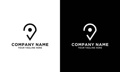 Point, location, gps logo design vector template