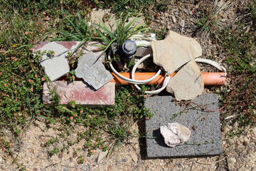 energy connection points to house in ground