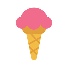 Ice Cream Simple food icon in trendy style isolated on white background for web apps and mobile concept. Vector Illustration