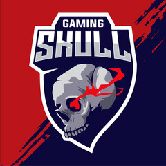 Skull gaming esport logo design
