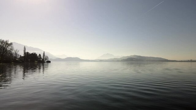 Flying above lake zug, Switzerland. 