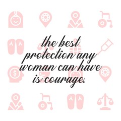 Happy women day quote. Editable vector illustration.