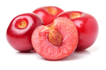 cherries fruit Isolated on white background