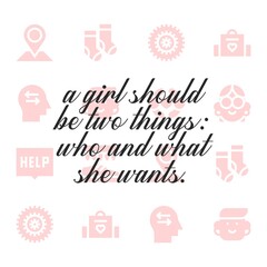 Happy women day quote. Editable vector illustration.