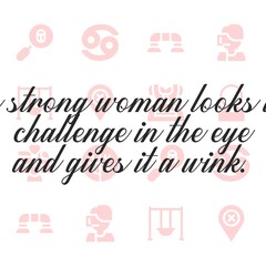 Happy women day quote. Editable vector illustration.