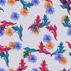 Beautiful seamless floral pattern background.
