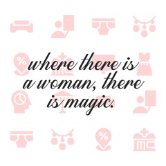 Happy women day quote. Editable vector illustration.