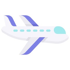 Airplane icon, transportation related vector