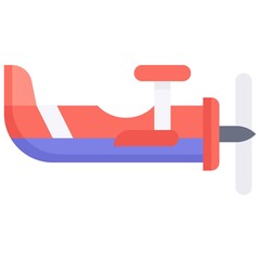 Airplane icon, transportation related vector