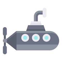 Submarine icon, transportation related vector