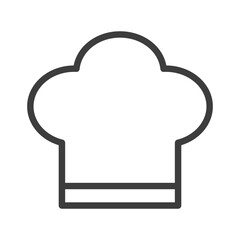 Chef's hat for a chef. Simple food icon in trendy line style isolated on white background for web apps and mobile concept. Vector Illustration