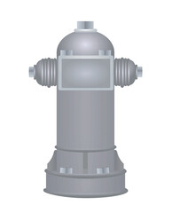 Retro metal fire hydrant. vector illustration