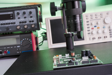 Automated control of printed circuit boards. Control of chip mounting.