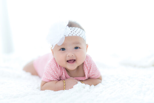 Portrait asian female baby