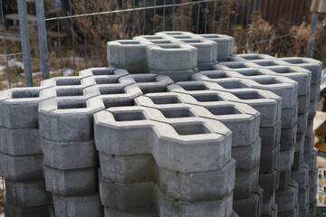 Openwork concrete slabs, concrete openwork.