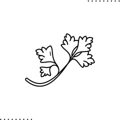 parsley, Passover seder arrangement vector icon in outline