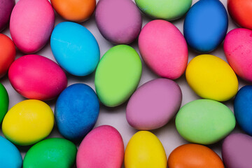 Fototapeta na wymiar Easter eggs multicolored background