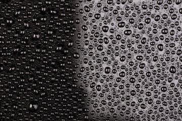 abstract water drop on black and white background.