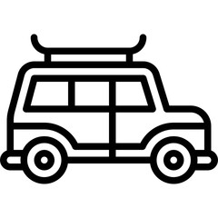 SUV icon, transportation related vector