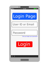 Smartphone Login page