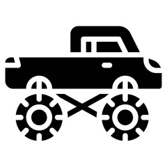 Bigfoot icon, transportation related vector © lukpedclub