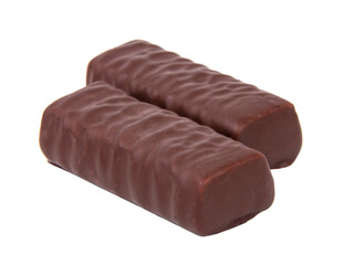 Chocolate sweets praline isolated on the white background