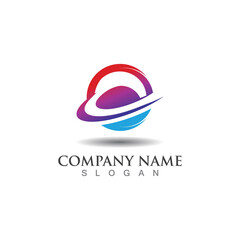 Abstract Globe circle Logo Design Vector Isolated On White Background