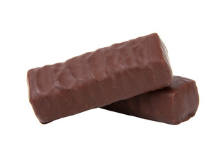 Chocolate sweets praline isolated on the white background