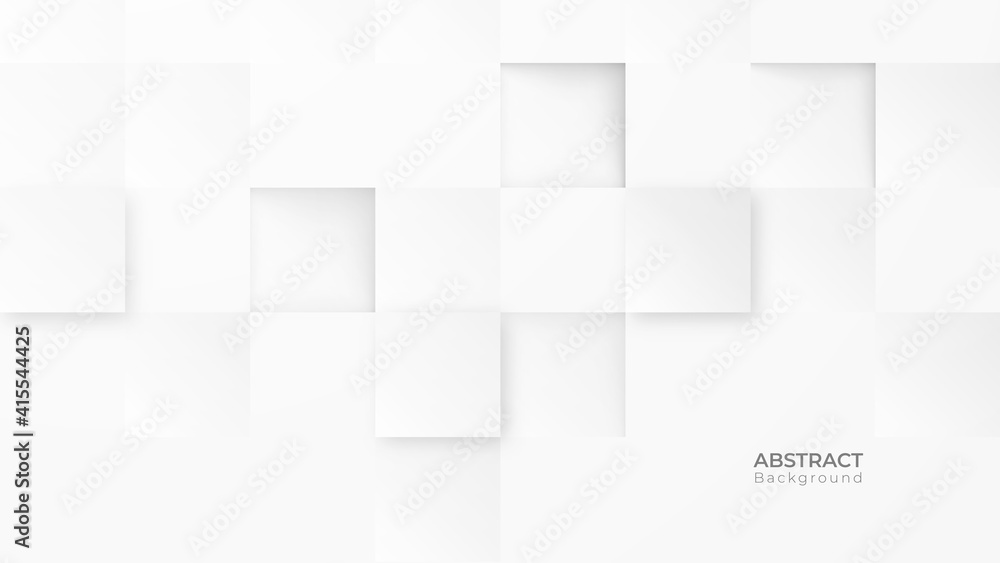 Aufkleber abstract modern square background. white and grey geometric texture. vector illustration