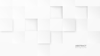 Abstract modern square background. White and grey geometric texture. vector illustration